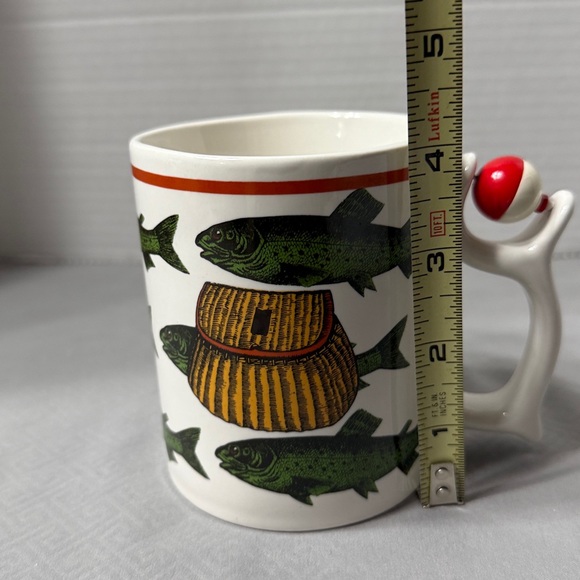 Vintage Spinners Department 56 Fishing Bobber Themed Coffee Mug Cup Ceramic - Picture 7 of 8